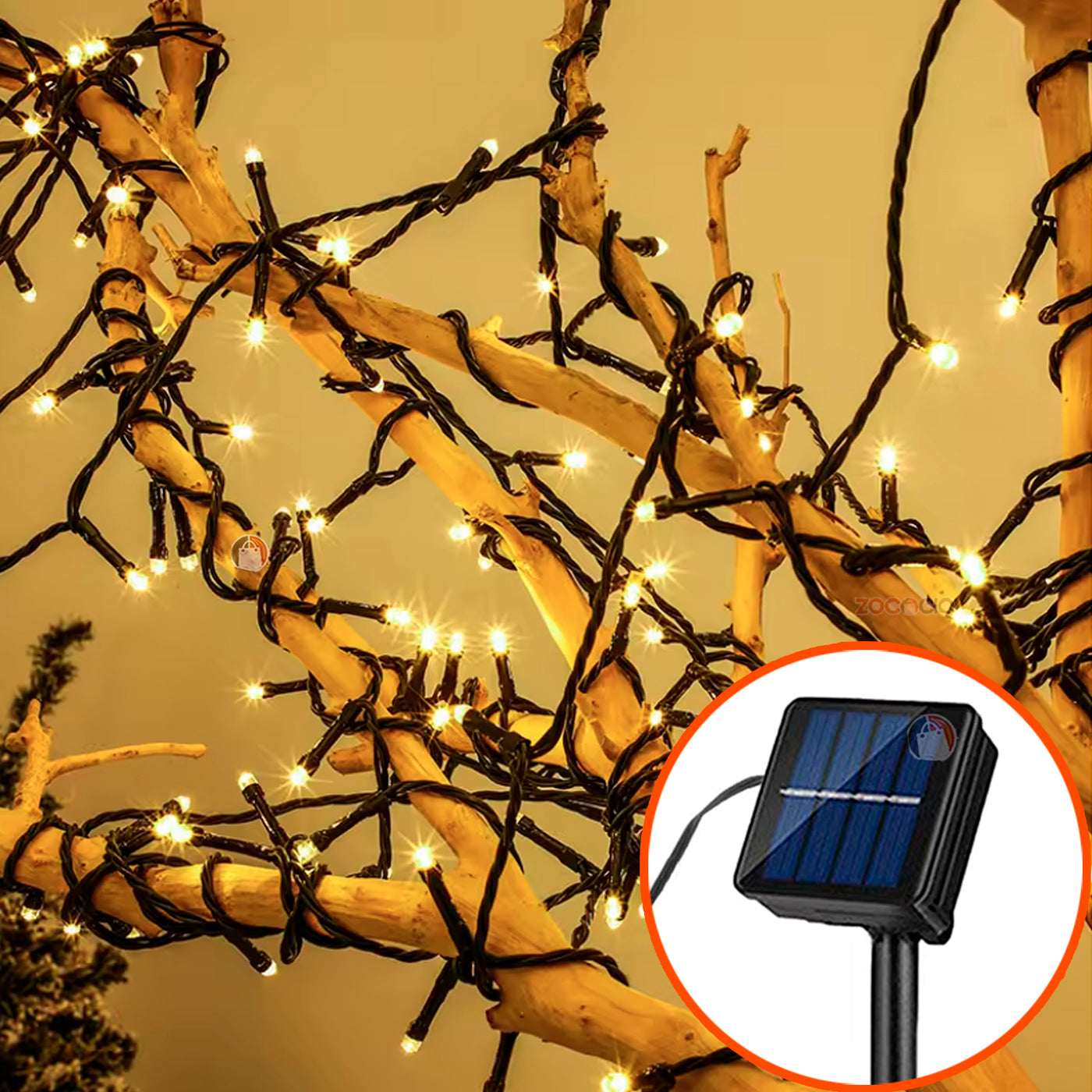 Luces De Navidad Con Energía Solar 100 L