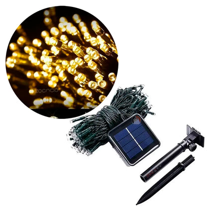 Luces De Navidad Con Energía Solar 100 L