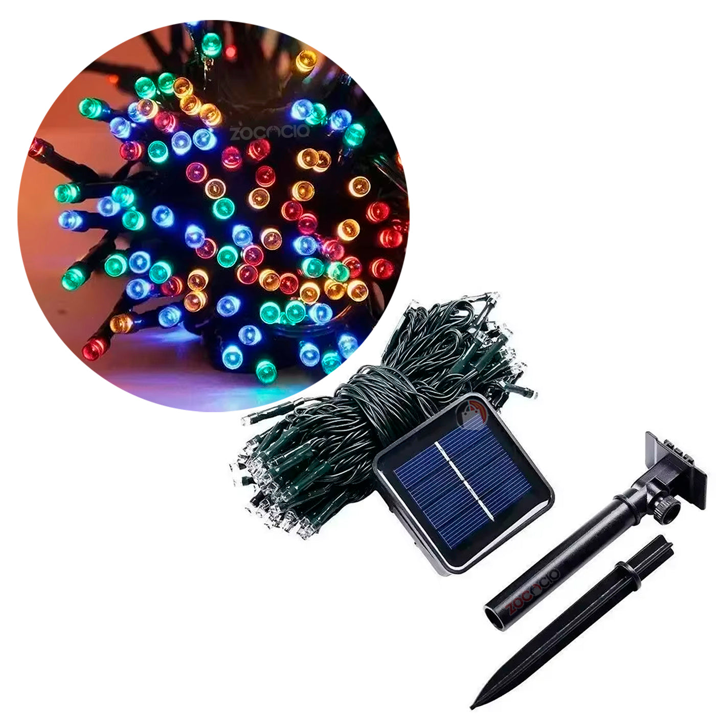 Luces De Navidad Con Energía Solar 100 L