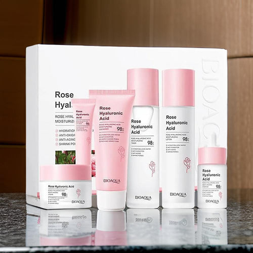 Kit Rosas Y Ácido Hialuronico Bioaqua Caja De Lujo